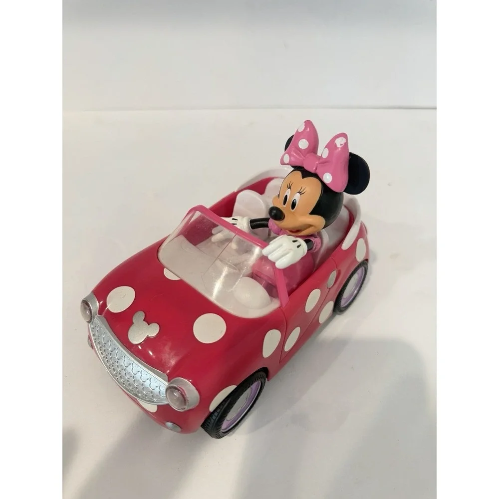 Minnie's Roadster Pink Polka Dot Plastic Convertible Car Toy Model 84761 Kids